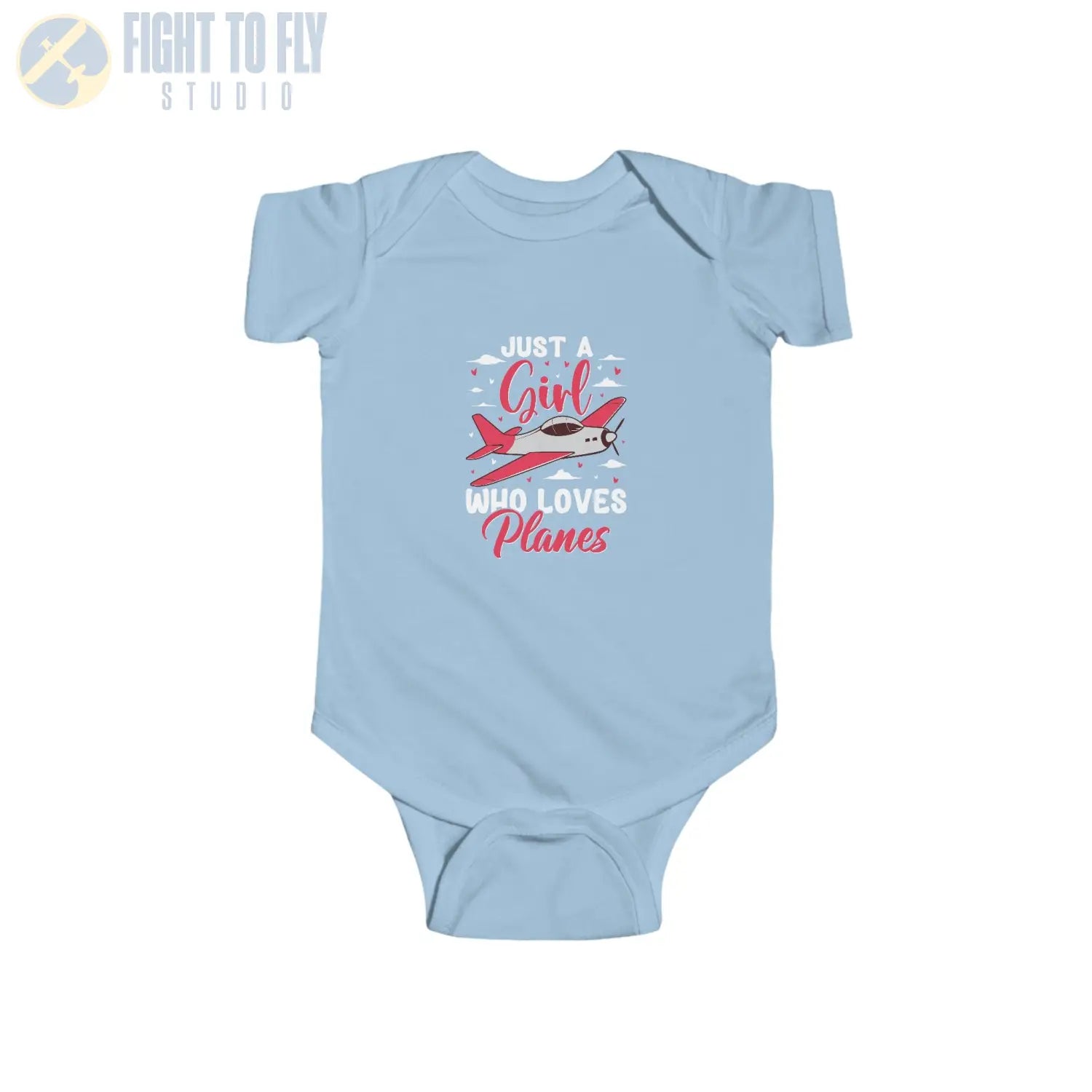 Just a Girl Who Loves Planes – Propeller Plane Baby Onesie - Kids clothes - Pilot gifts - WWII warbird t-shirt