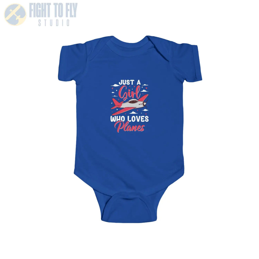 Just a Girl Who Loves Planes – Propeller Plane Baby Onesie - Kids clothes - Pilot gifts - WWII warbird t-shirt