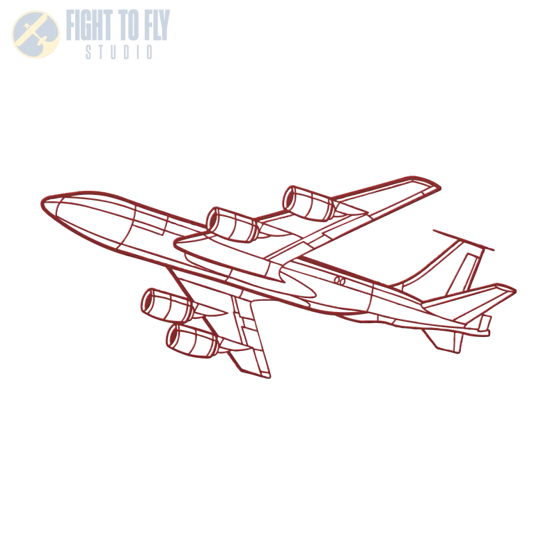KC-135 Flight Die Cut Metal Wall Art - Sign - Pilot gifts - WWII warbird t-shirt