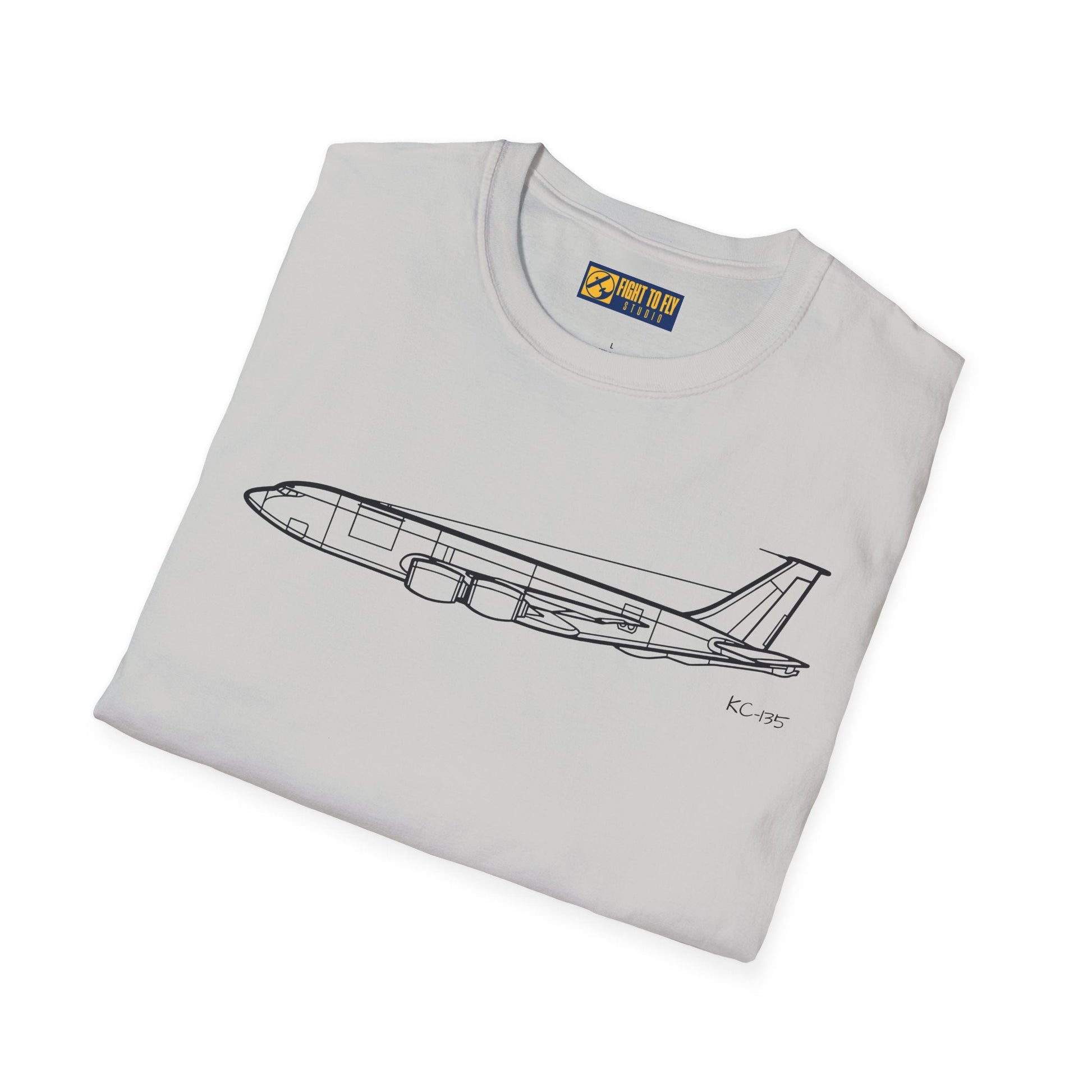 KC-135 T-Shirt – Stratotanker Refueling Jet Side Profile Aviation Tee - Pilot gifts - WWII warbird t-shirt