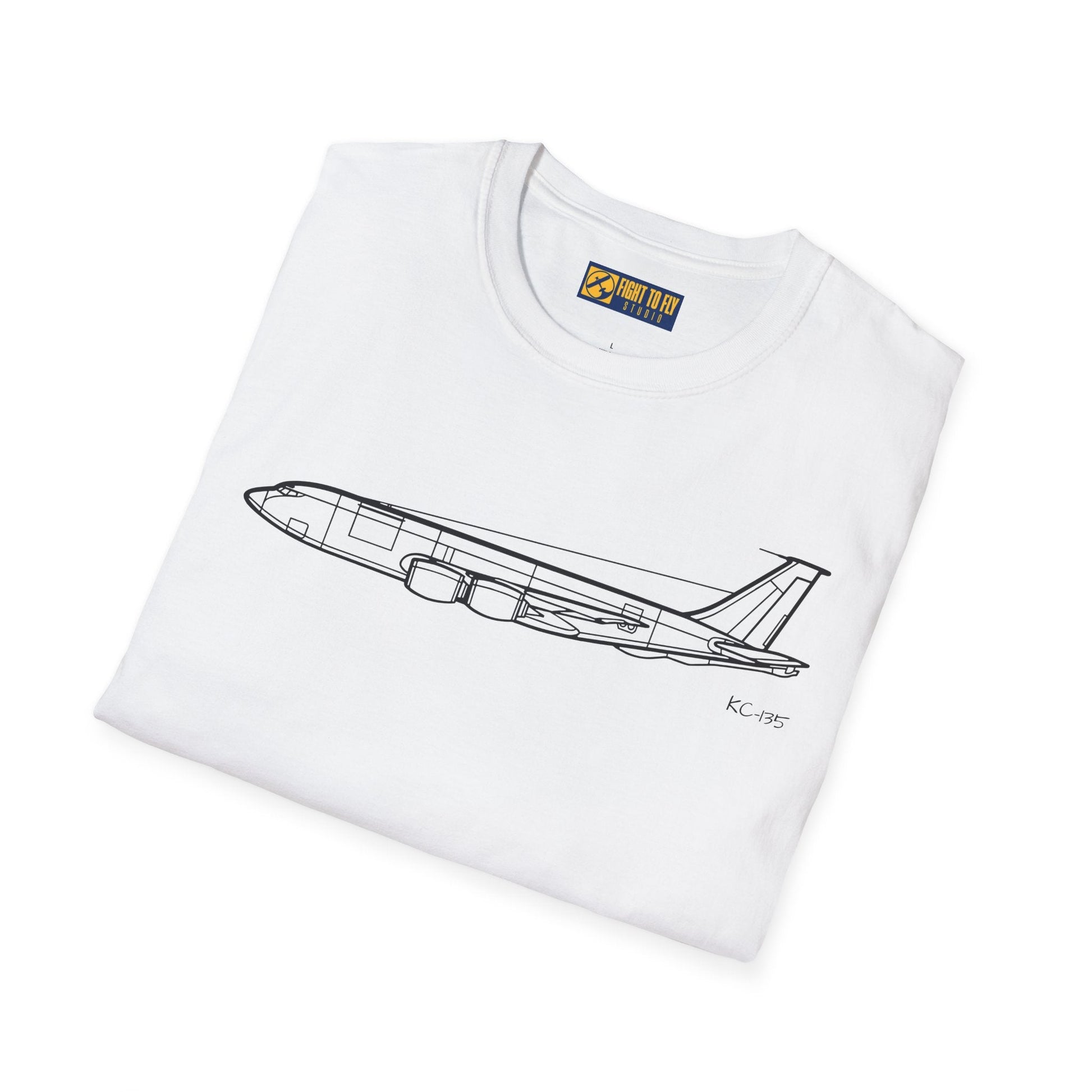 KC-135 T-Shirt – Stratotanker Refueling Jet Side Profile Aviation Tee - Pilot gifts - WWII warbird t-shirt