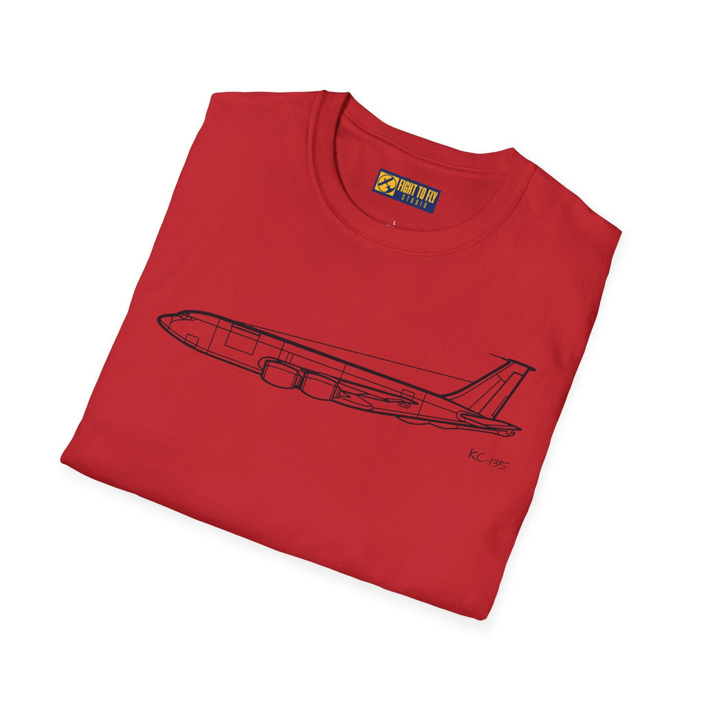 KC-135 T-Shirt – Stratotanker Refueling Jet Side Profile Aviation Tee - Pilot gifts - WWII warbird t-shirt