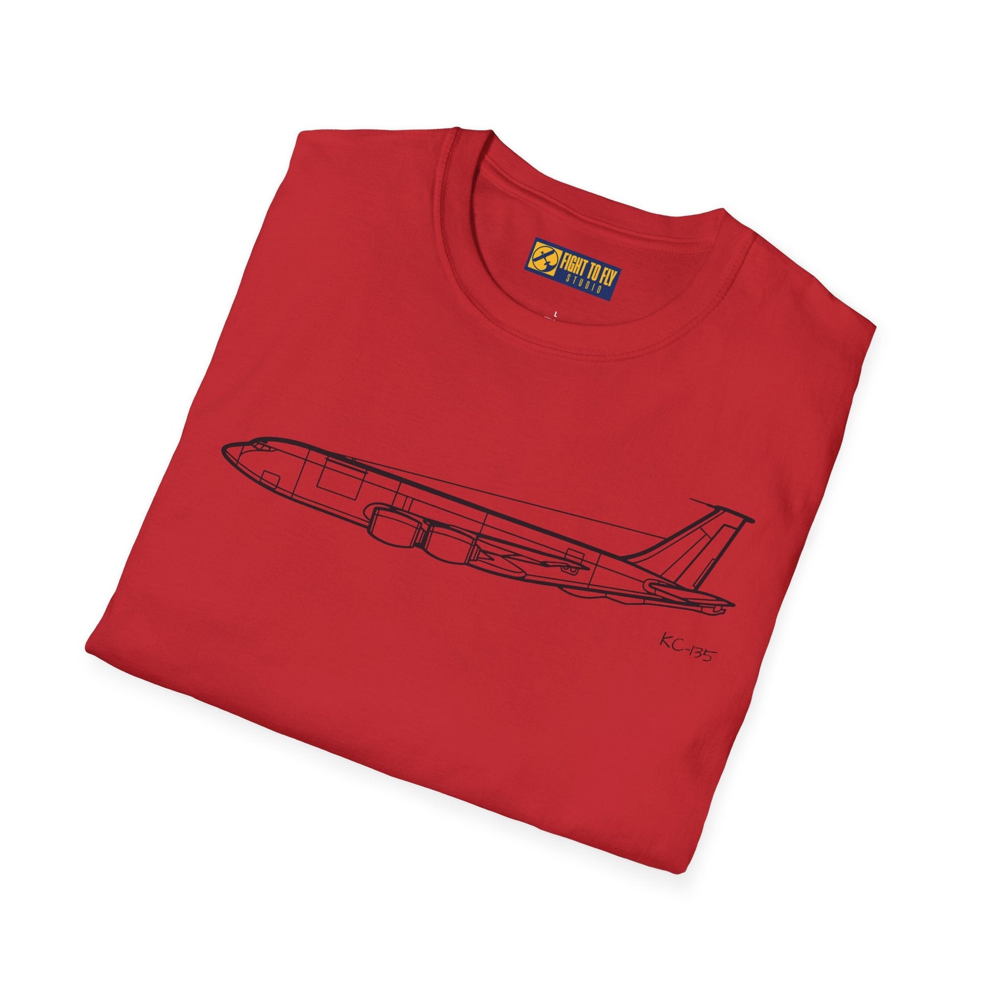 KC-135 T-Shirt – Stratotanker Refueling Jet Side Profile Aviation Tee - Pilot gifts - WWII warbird t-shirt