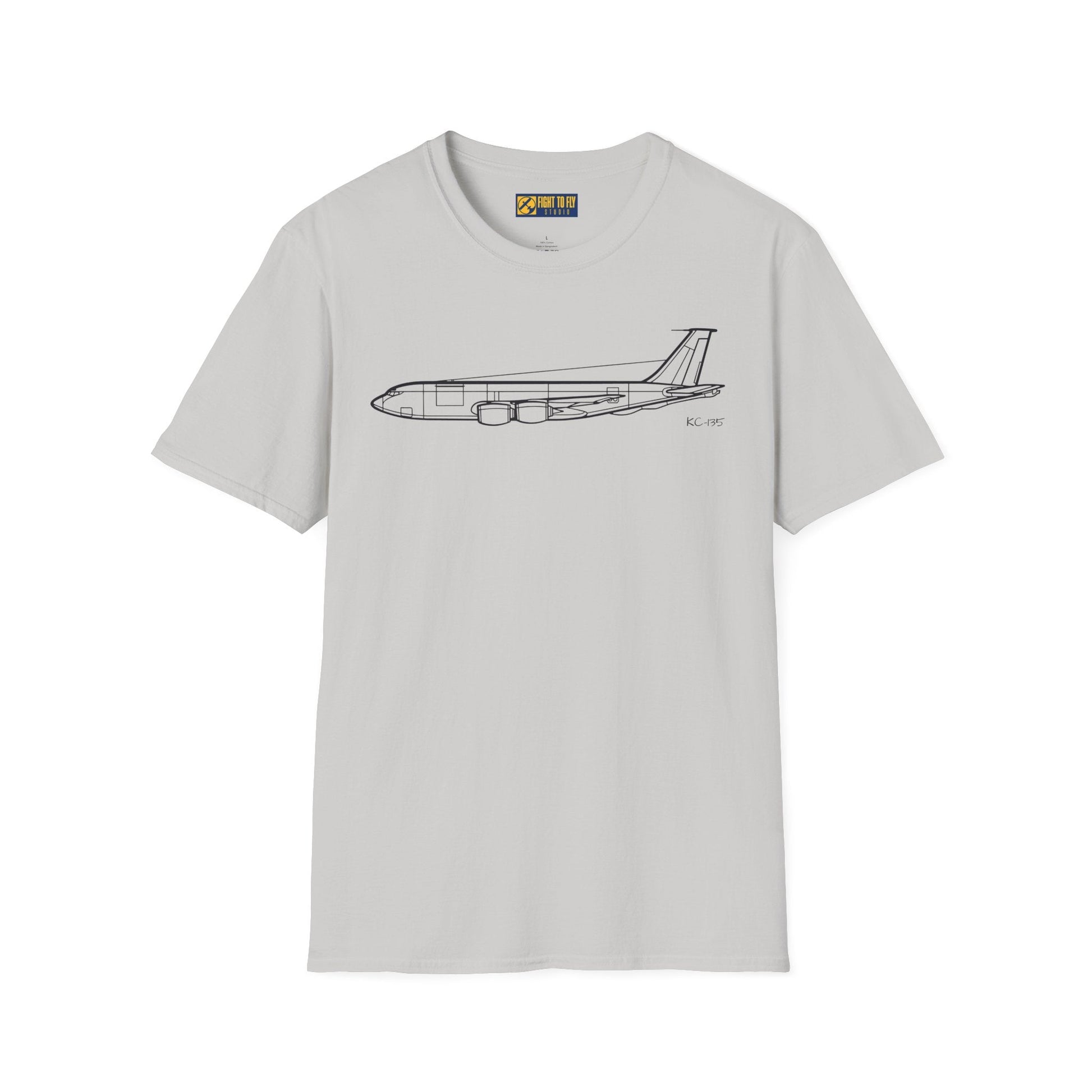 KC-135 T-Shirt – Stratotanker Refueling Jet Side Profile Aviation Tee - Pilot gifts - WWII warbird t-shirt