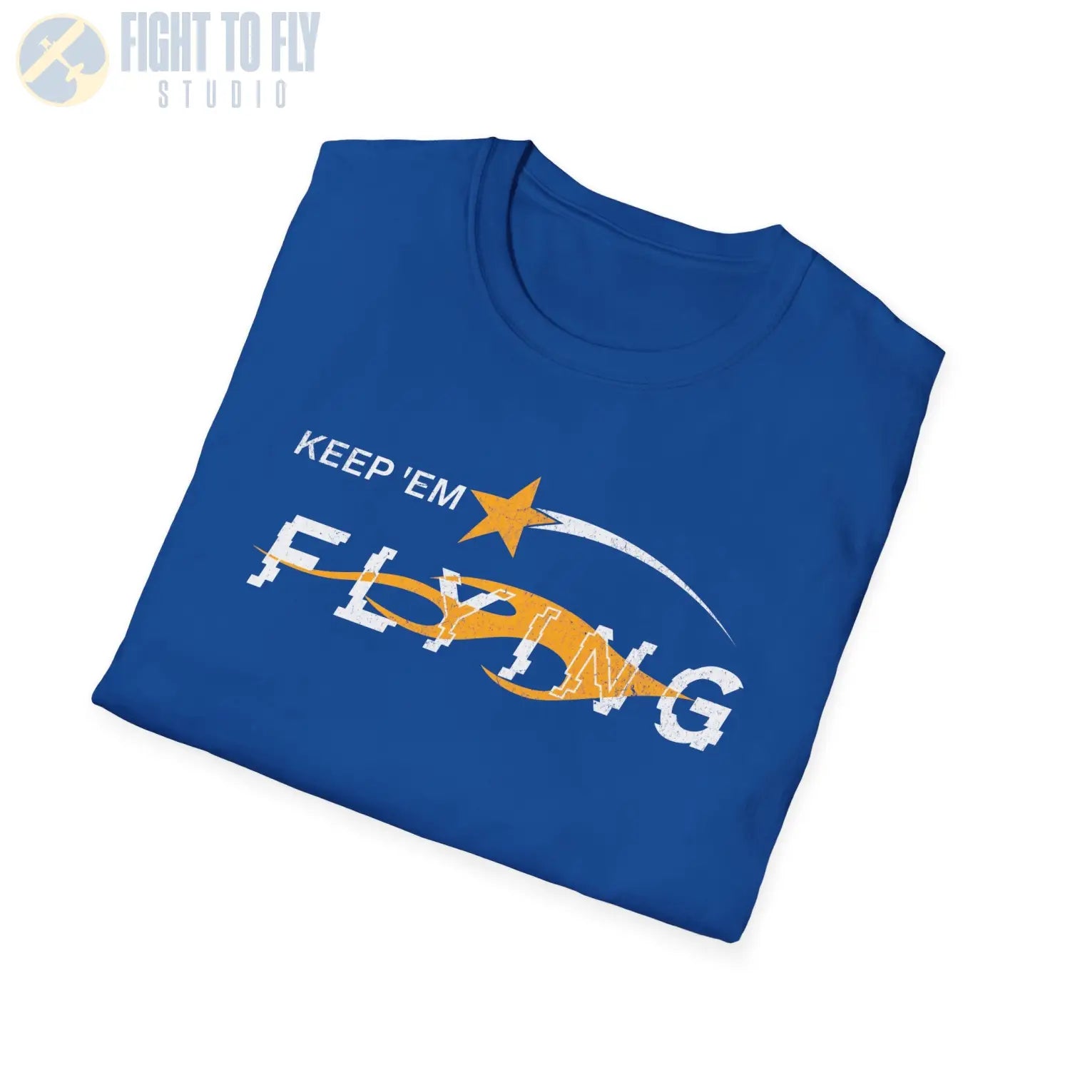 “Keep ’Em Flying” Glitch Graphic Warbird T-Shirt - Pilot gifts - WWII warbird t-shirt
