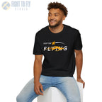 “Keep ’Em Flying” Glitch Graphic Warbird T-Shirt - Pilot gifts - WWII warbird t-shirt