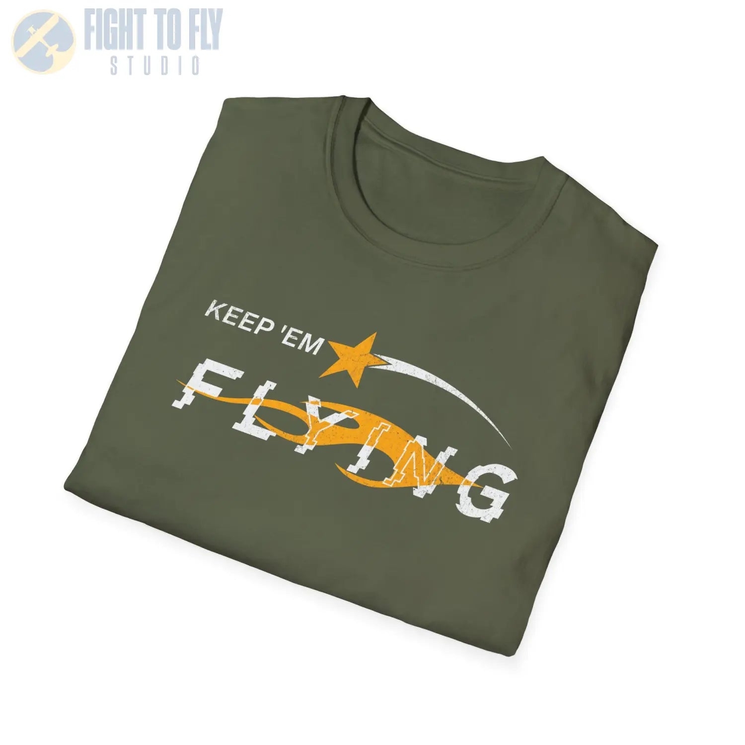“Keep ’Em Flying” Glitch Graphic Warbird T-Shirt - Pilot gifts - WWII warbird t-shirt