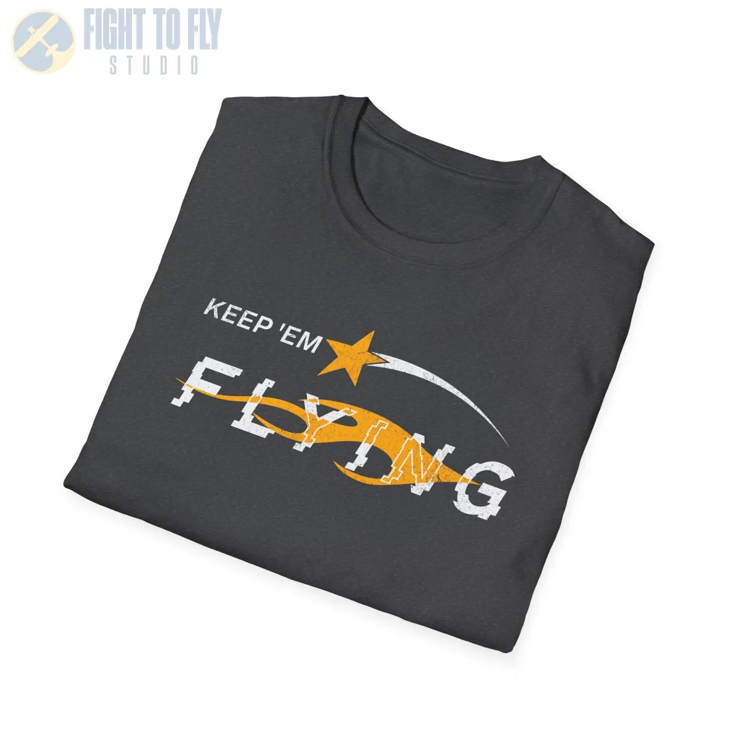 “Keep ’Em Flying” Glitch Graphic Warbird T-Shirt - Pilot gifts - WWII warbird t-shirt