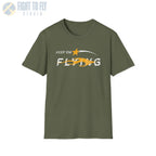 “Keep ’Em Flying” Glitch Graphic Warbird T-Shirt - Pilot gifts - WWII warbird t-shirt