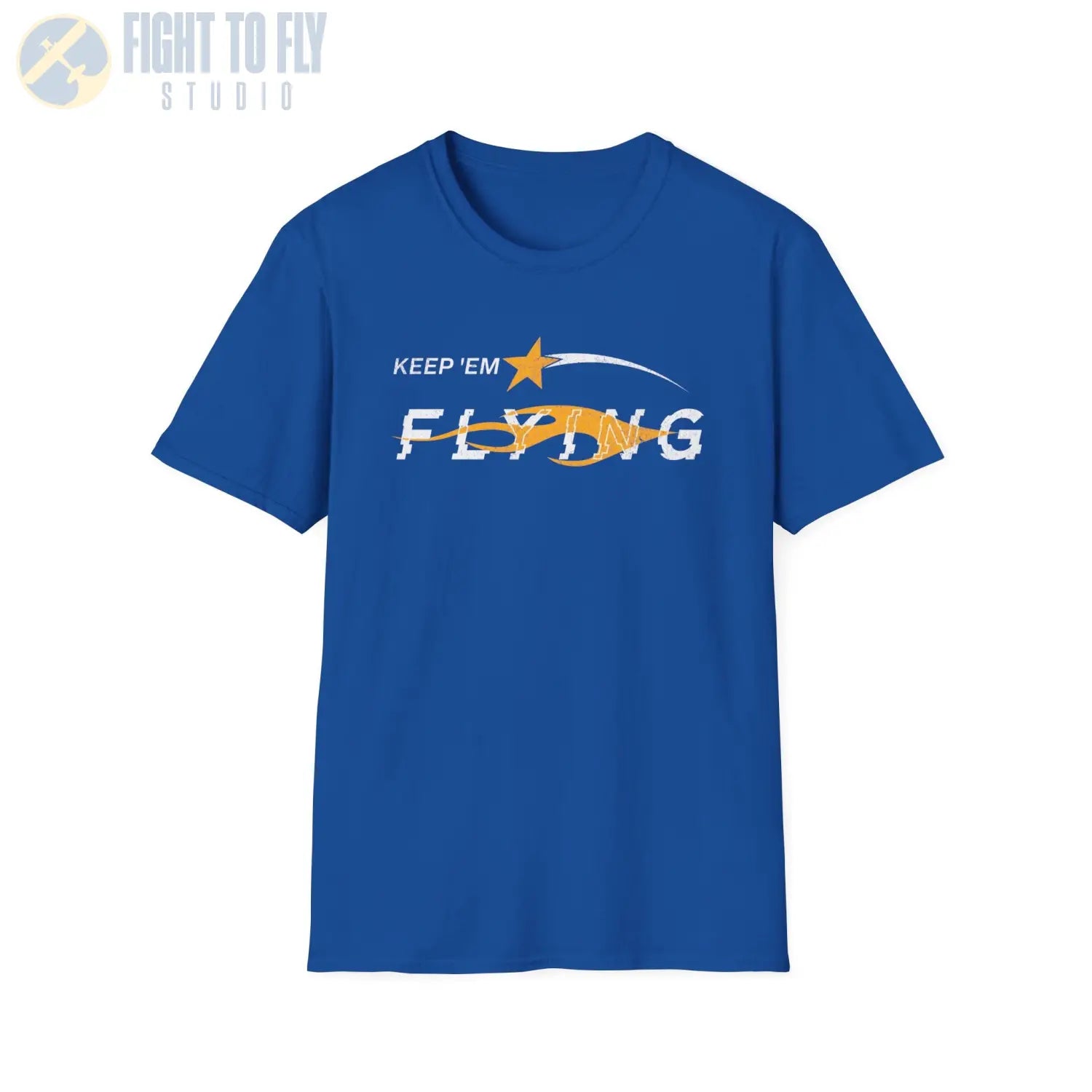 “Keep ’Em Flying” Glitch Graphic Warbird T-Shirt - Pilot gifts - WWII warbird t-shirt