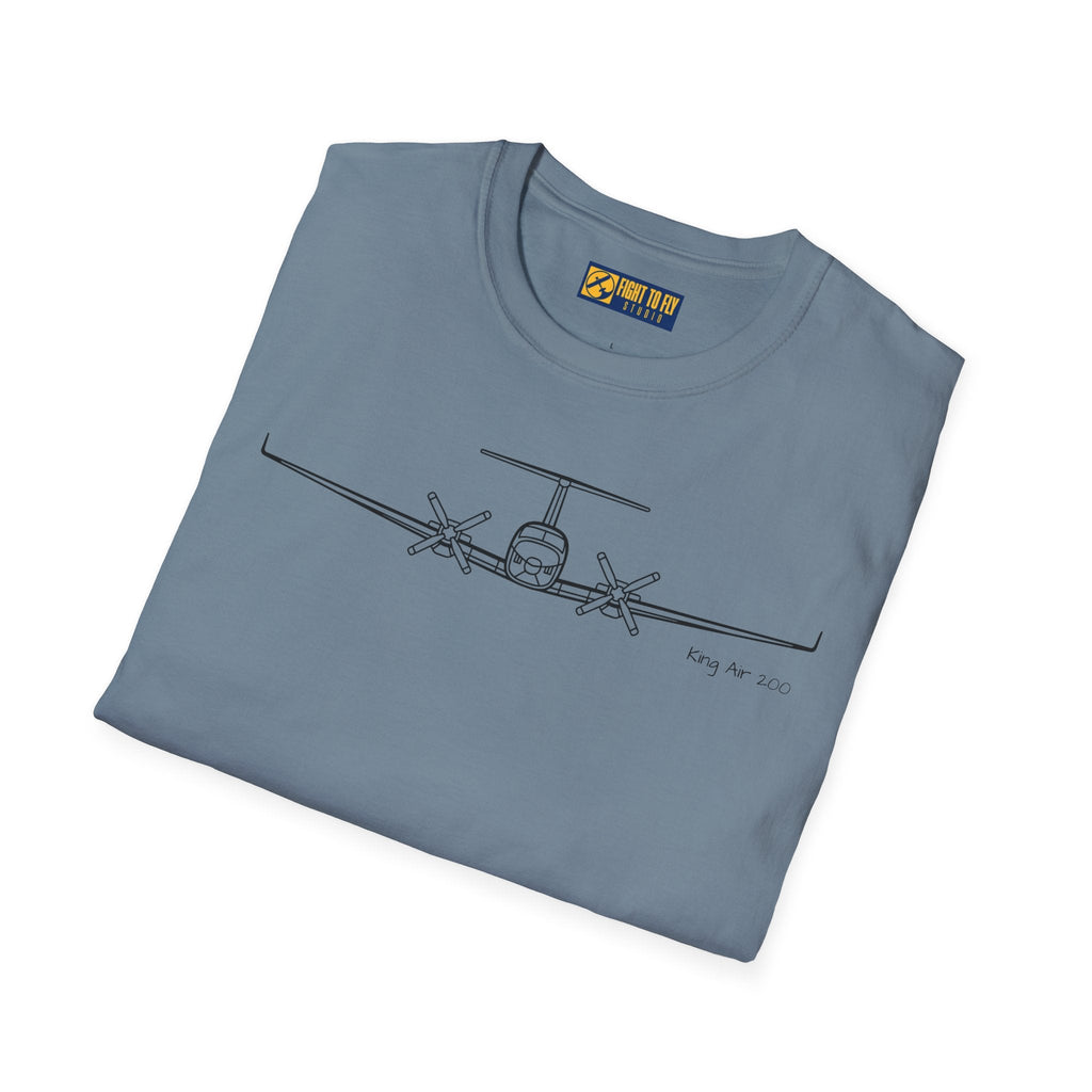 King Air 200 T-Shirt – Twin Turboprop Utility Aircraft Aviation Tee - Pilot gifts - WWII warbird t-shirt