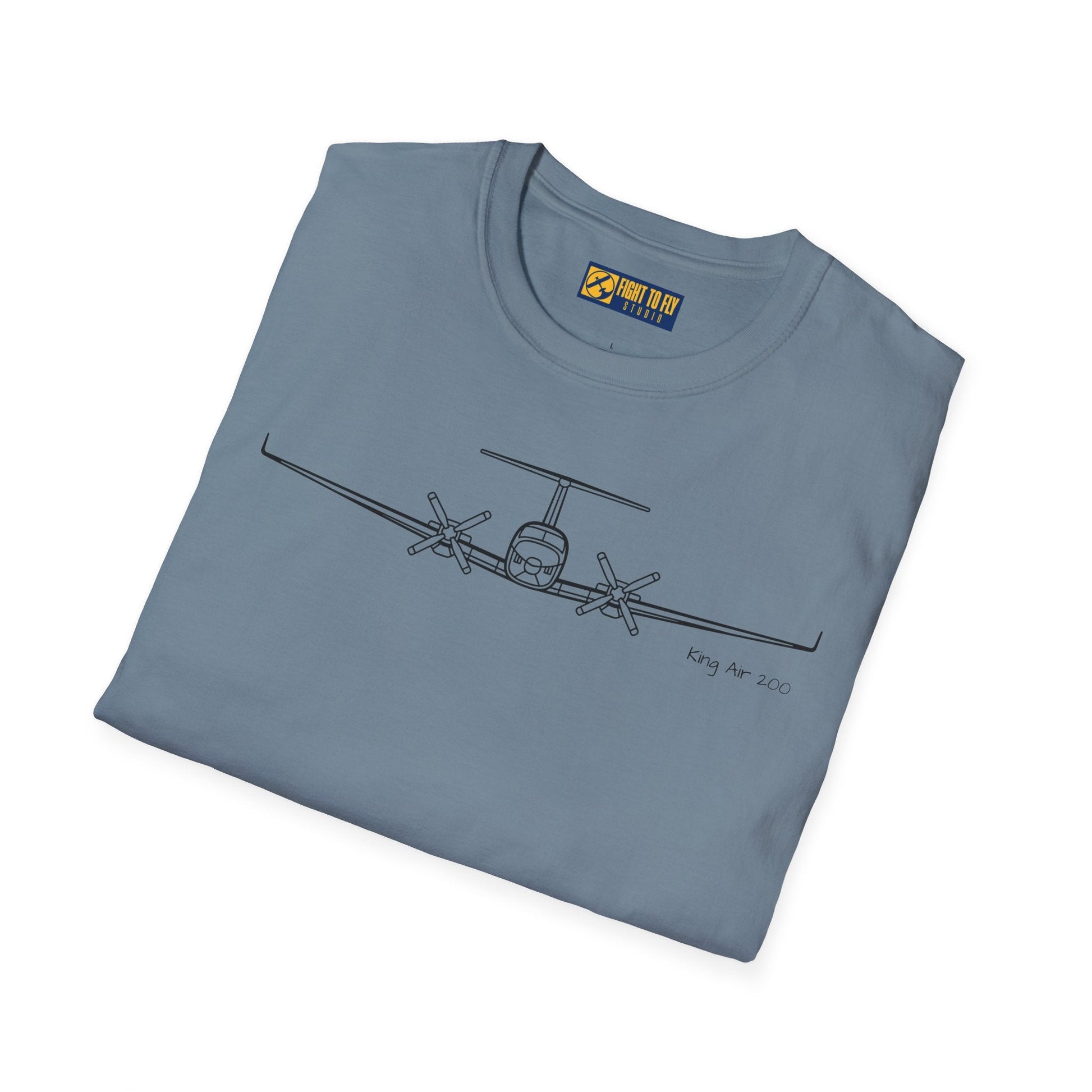 King Air 200 T-Shirt – Twin Turboprop Utility Aircraft Aviation Tee - Pilot gifts - WWII warbird t-shirt