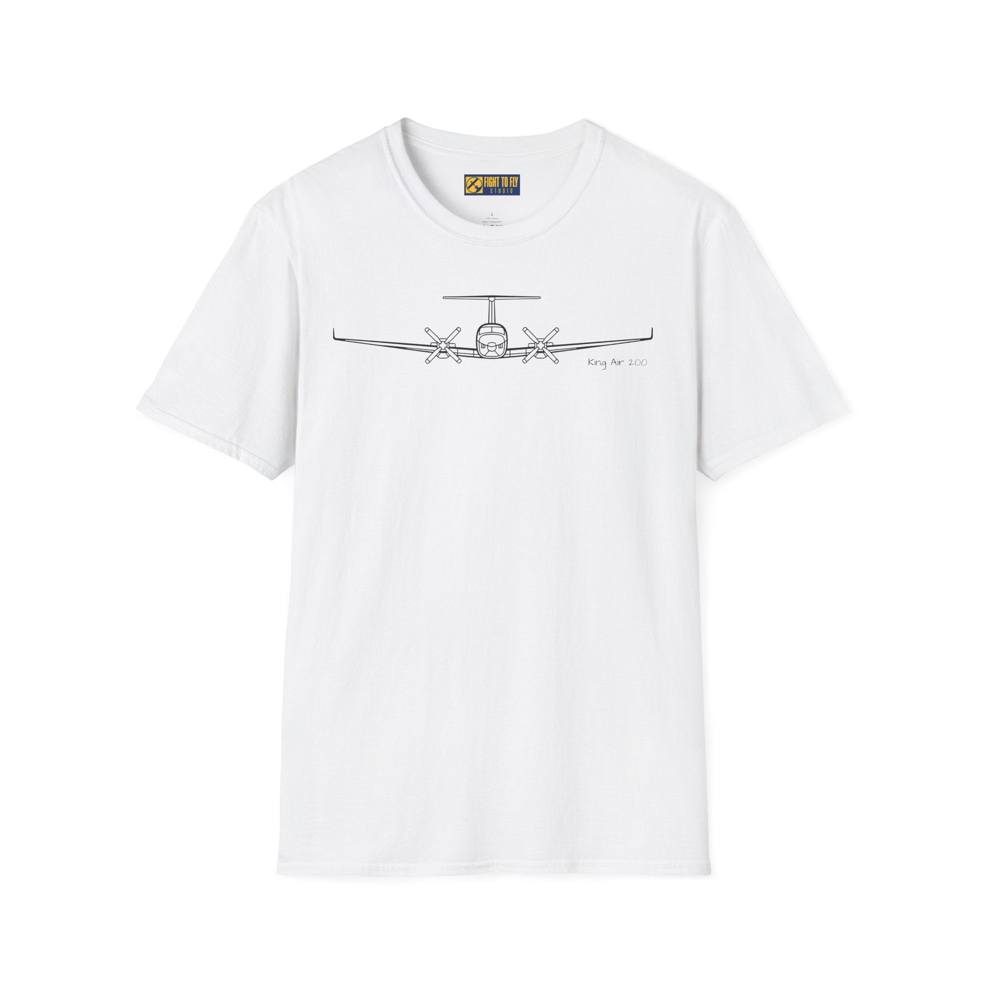 King Air 200 T-Shirt – Twin Turboprop Utility Aircraft Aviation Tee - Pilot gifts - WWII warbird t-shirt