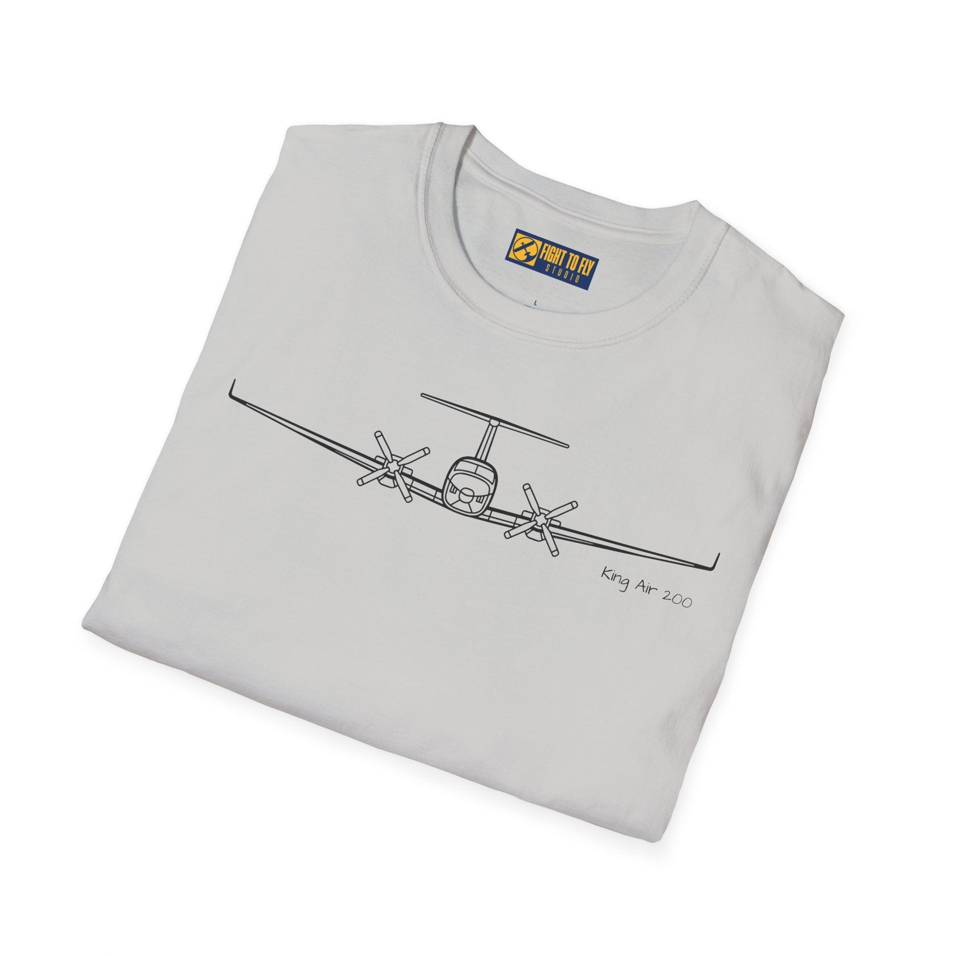 King Air 200 T-Shirt – Twin Turboprop Utility Aircraft Aviation Tee - Pilot gifts - WWII warbird t-shirt