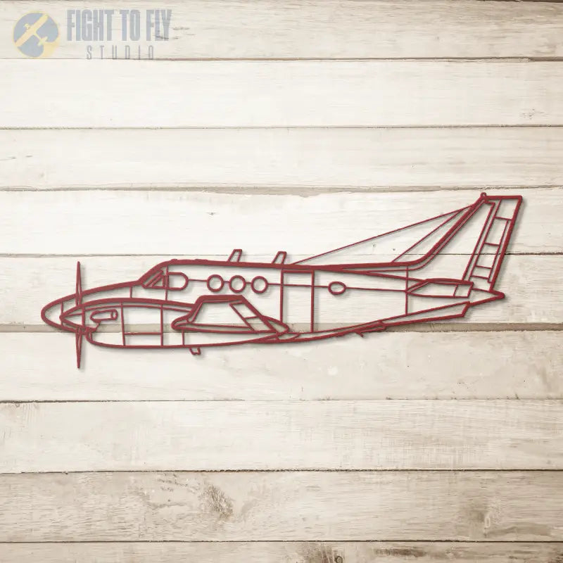 King Air C90 Die Cut Metal Wall Art - Sign - Pilot gifts - WWII warbird t-shirt