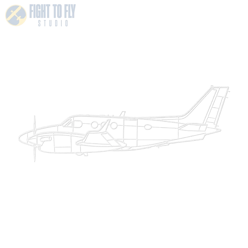 King Air C90GTX Die Cut Metal Wall Art - Sign - Pilot gifts - WWII warbird t-shirt