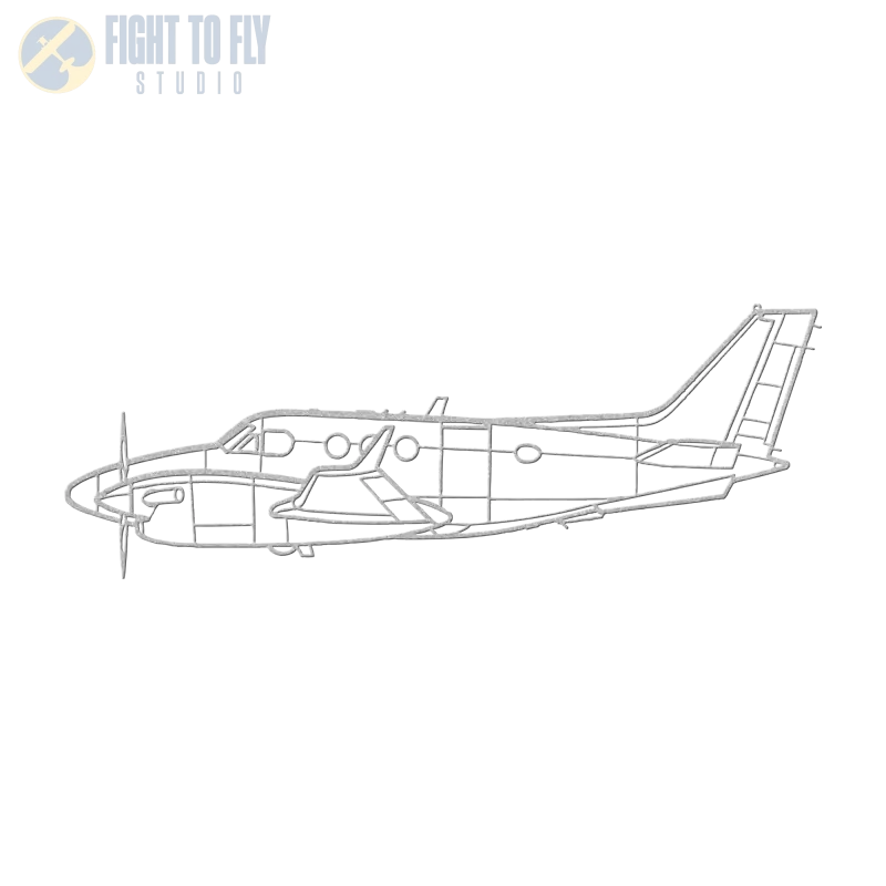 King Air C90GTX Die Cut Metal Wall Art - Sign - Pilot gifts - WWII warbird t-shirt