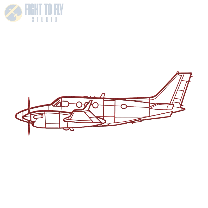 King Air C90GTX Die Cut Metal Wall Art - Sign - Pilot gifts - WWII warbird t-shirt