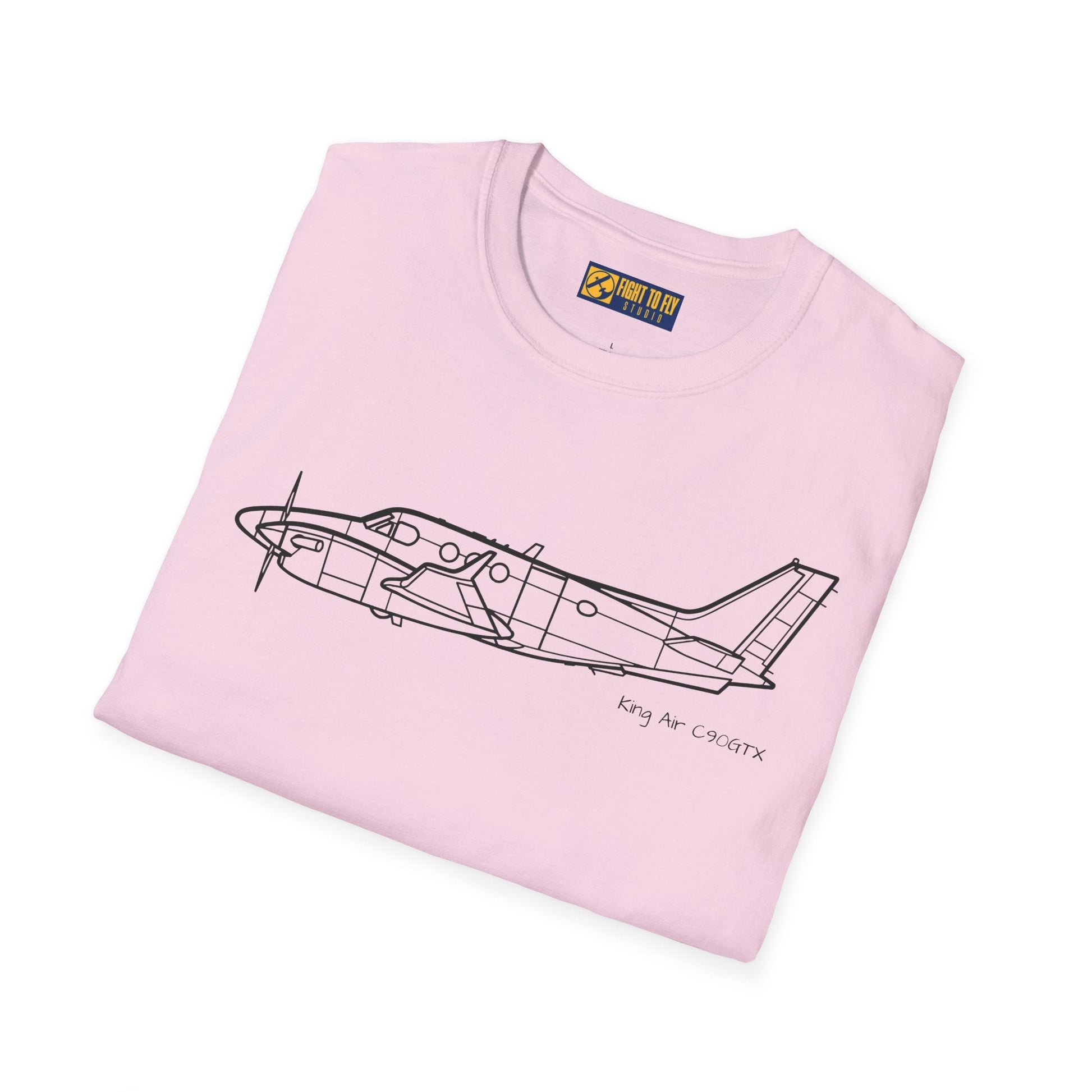 King Air C90GTX T-Shirt – Modern Turboprop Side Profile Aviation Tee - Pilot gifts - WWII warbird t-shirt