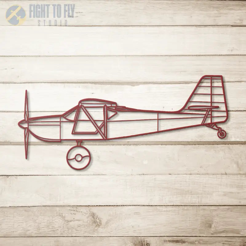 Kitfox 5 Die Cut Metal Wall Art - Sign - Pilot gifts - WWII warbird t-shirt