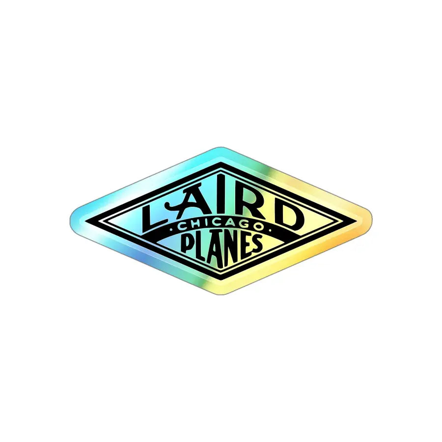 Laird Planes Logo - Holographic Die-Cut Stickers - Paper products - Pilot gifts - WWII warbird t-shirt