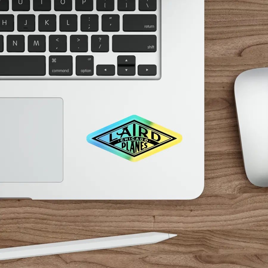 Laird Planes Logo - Holographic Die-Cut Stickers - Paper products - Pilot gifts - WWII warbird t-shirt