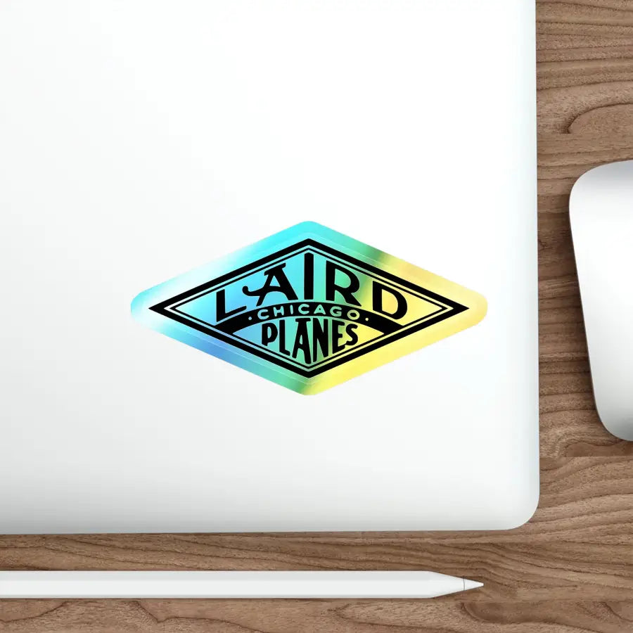 Laird Planes Logo - Holographic Die-Cut Stickers - Paper products - Pilot gifts - WWII warbird t-shirt