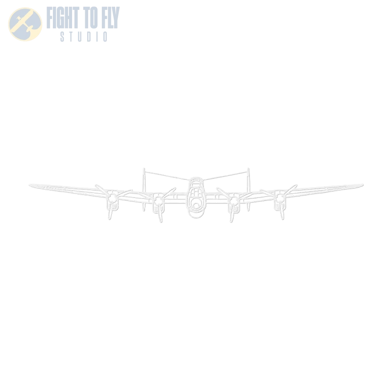 Lancaster Mk. I Front Die Cut Metal Wall Art - Sign - Pilot gifts - WWII warbird t-shirt