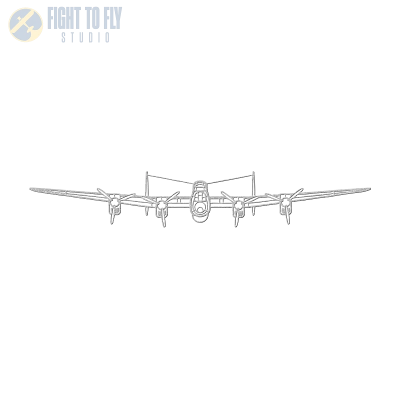 Lancaster Mk. I Front Die Cut Metal Wall Art - Sign - Pilot gifts - WWII warbird t-shirt