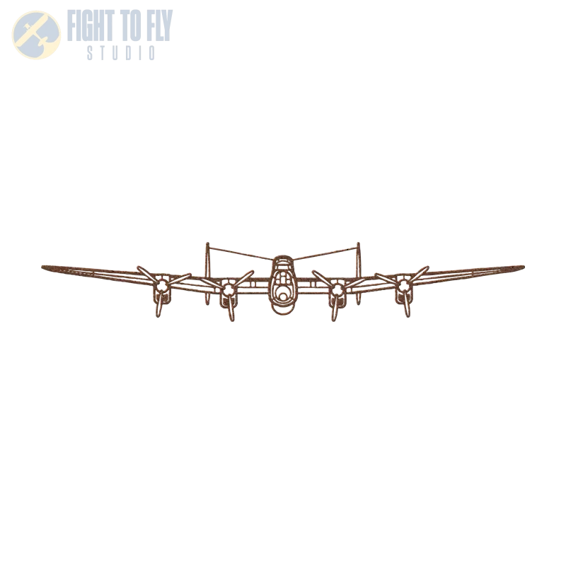 Lancaster Mk. I Front Die Cut Metal Wall Art - Sign - Pilot gifts - WWII warbird t-shirt