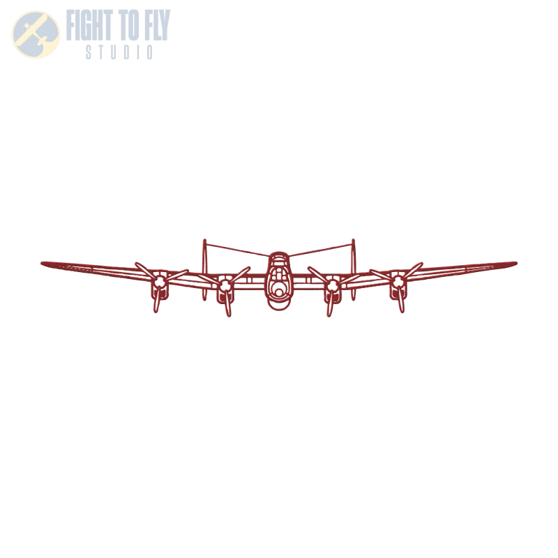 Lancaster Mk. I Front Die Cut Metal Wall Art - Sign - Pilot gifts - WWII warbird t-shirt