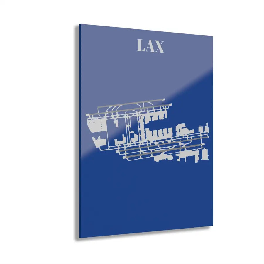 LAX - Los Angeles International Acrylic Print - Home Decor - Pilot gifts - WWII warbird t-shirt