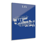 LAX - Los Angeles International Acrylic Print - Home Decor - Pilot gifts - WWII warbird t-shirt