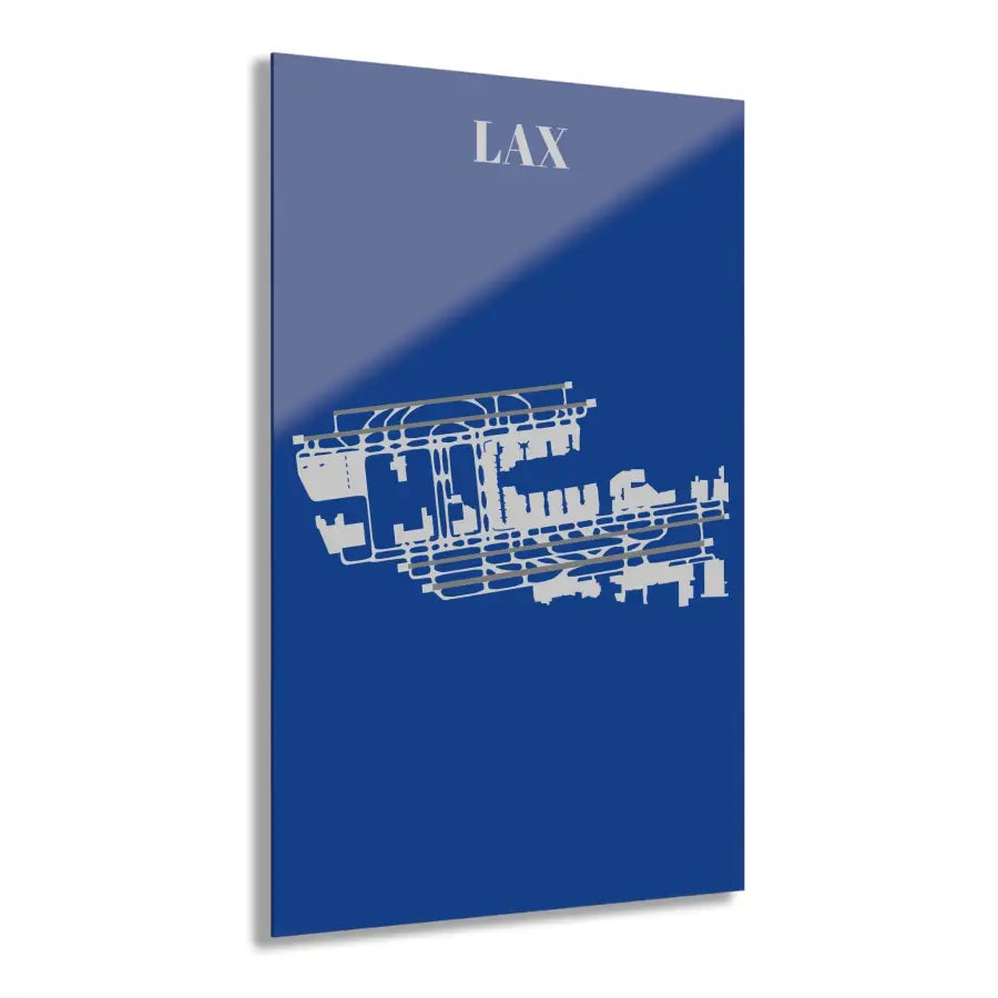 LAX - Los Angeles International Acrylic Print - Home Decor - Pilot gifts - WWII warbird t-shirt