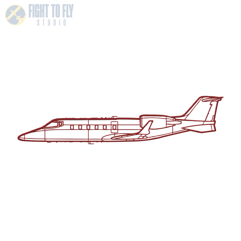 Learjet 60 Die Cut Metal Wall Art - Sign - Pilot gifts - WWII warbird t-shirt