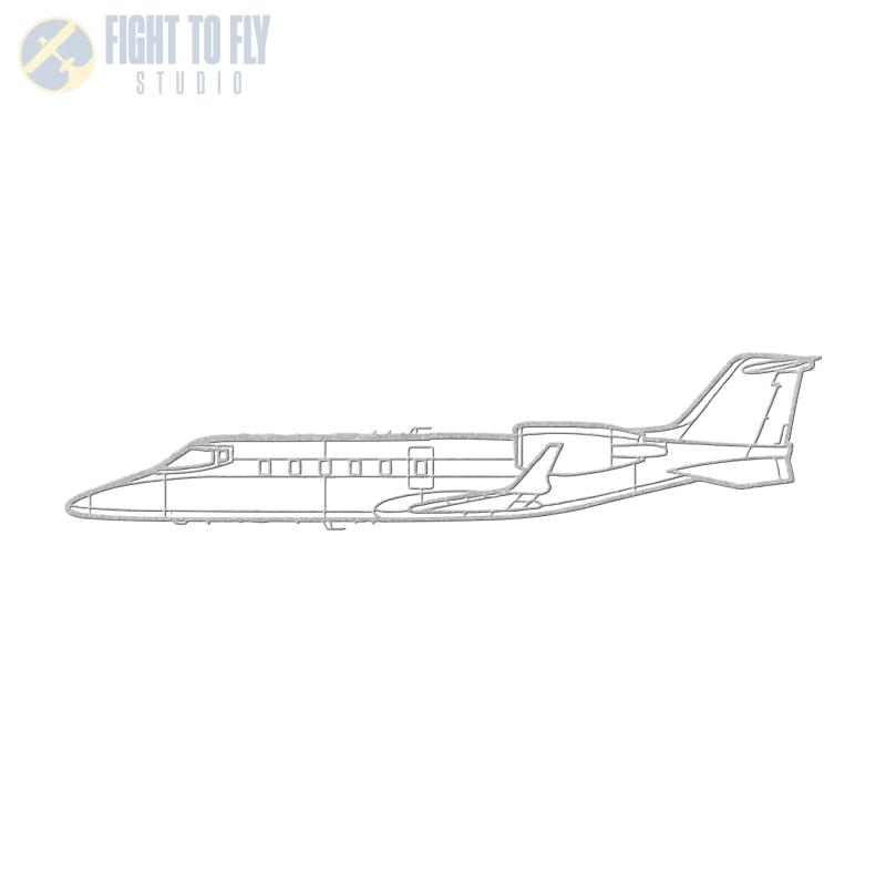 Learjet 60 Die Cut Metal Wall Art - Sign - Pilot gifts - WWII warbird t-shirt