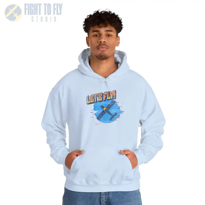 Let’s Fly! Unisex Heavy Blend™ Hooded Sweatshirt - Hoodie - Gifts for pilots - Aviation apparel