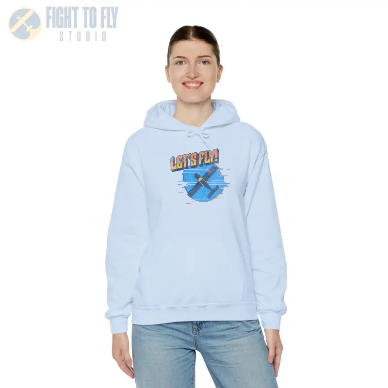 Let’s Fly! Unisex Heavy Blend™ Hooded Sweatshirt - Hoodie - Gifts for pilots - Aviation apparel