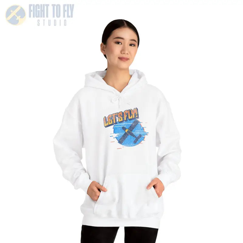 Let’s Fly! Unisex Heavy Blend™ Hooded Sweatshirt - Hoodie - Gifts for pilots - Aviation apparel