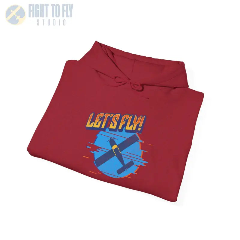 Let’s Fly! Unisex Heavy Blend™ Hooded Sweatshirt - Hoodie - Gifts for pilots - Aviation apparel