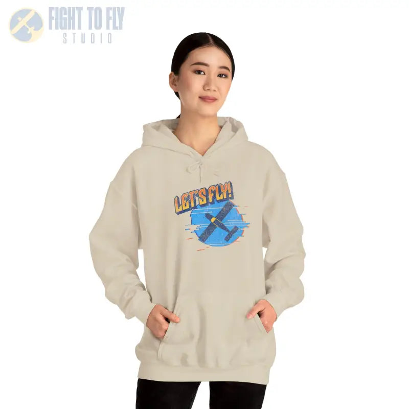 Let’s Fly! Unisex Heavy Blend™ Hooded Sweatshirt - Hoodie - Gifts for pilots - Aviation apparel
