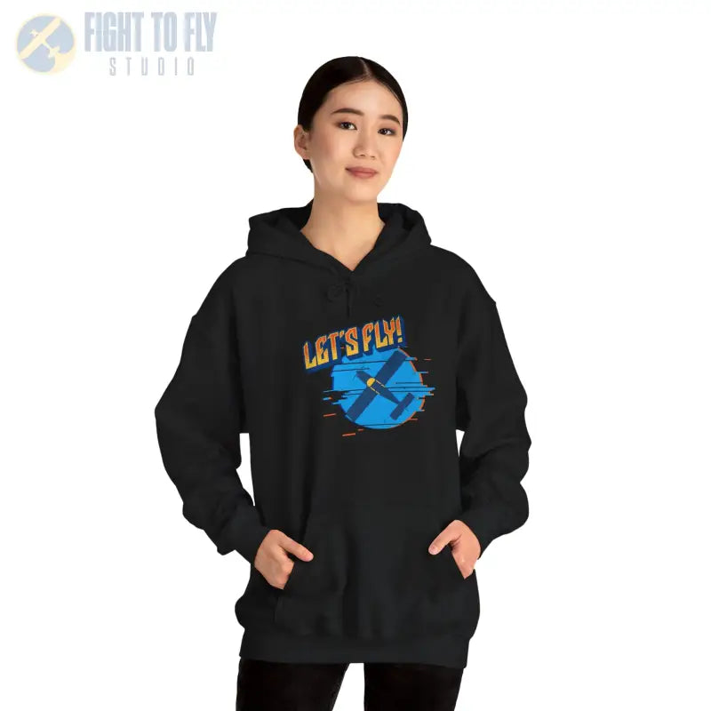 Let’s Fly! Unisex Heavy Blend™ Hooded Sweatshirt - Hoodie - Gifts for pilots - Aviation apparel