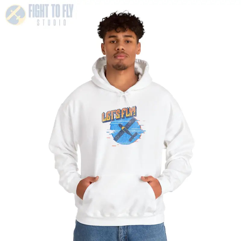 Let’s Fly! Unisex Heavy Blend™ Hooded Sweatshirt - Hoodie - Gifts for pilots - Aviation apparel