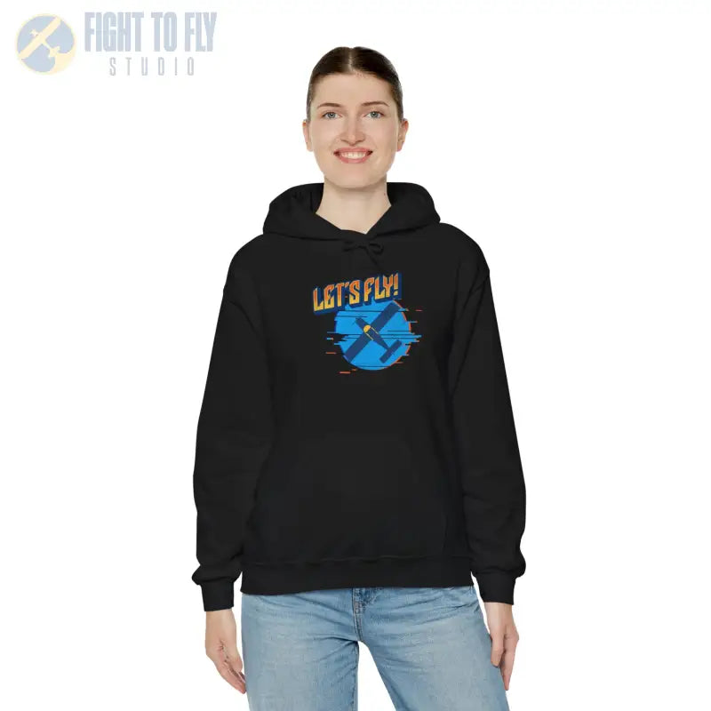Let’s Fly! Unisex Heavy Blend™ Hooded Sweatshirt - Hoodie - Gifts for pilots - Aviation apparel