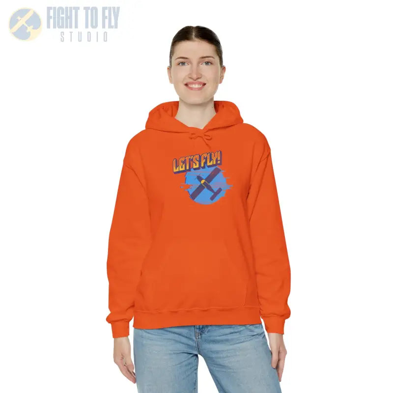 Let’s Fly! Unisex Heavy Blend™ Hooded Sweatshirt - Hoodie - Gifts for pilots - Aviation apparel