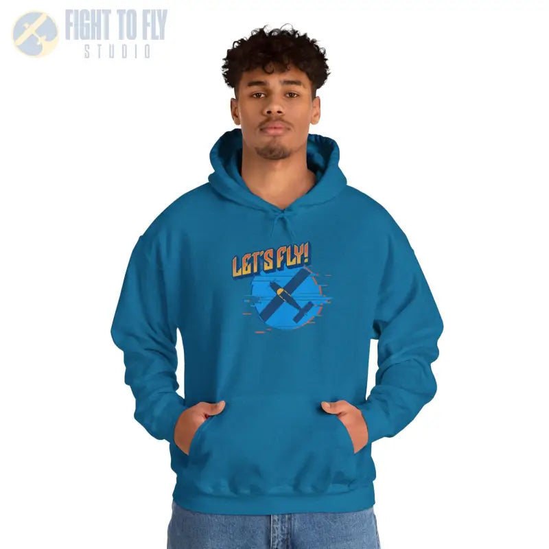 Let’s Fly! Unisex Heavy Blend™ Hooded Sweatshirt - Hoodie - Gifts for pilots - Aviation apparel