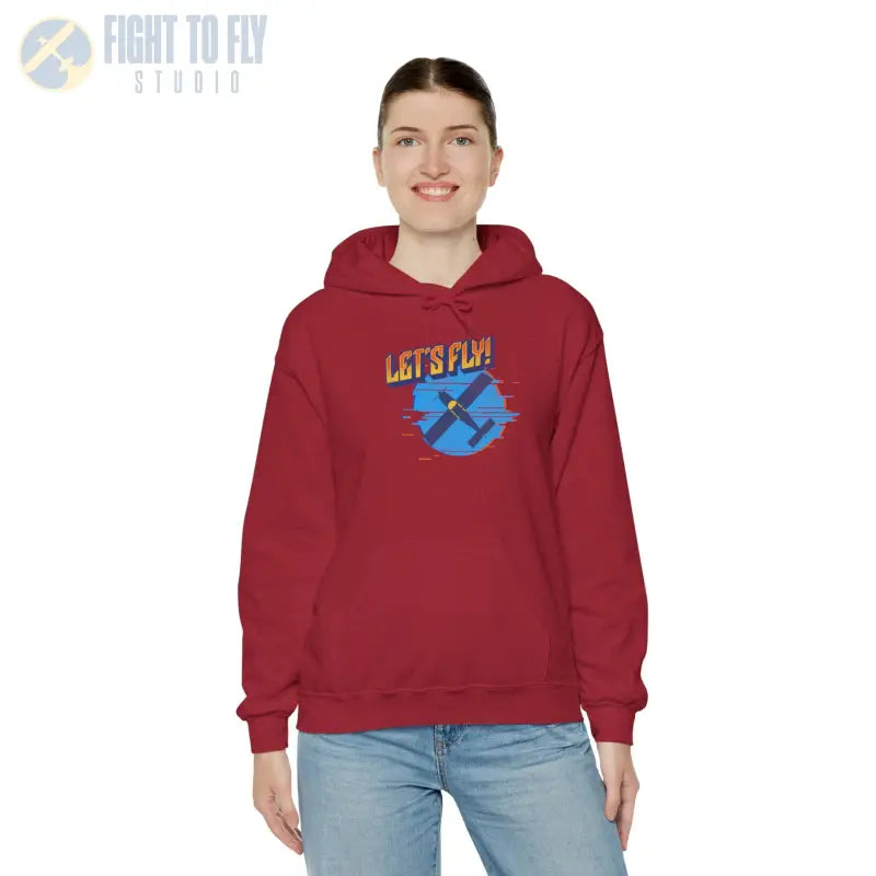 Let’s Fly! Unisex Heavy Blend™ Hooded Sweatshirt - Hoodie - Gifts for pilots - Aviation apparel
