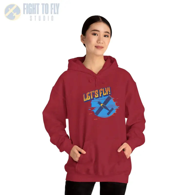 Let’s Fly! Unisex Heavy Blend™ Hooded Sweatshirt - Hoodie - Gifts for pilots - Aviation apparel