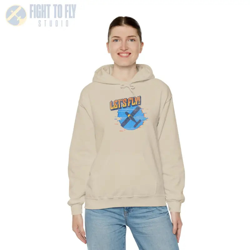 Let’s Fly! Unisex Heavy Blend™ Hooded Sweatshirt - Hoodie - Gifts for pilots - Aviation apparel