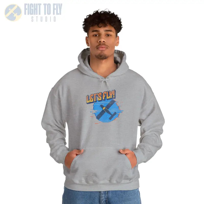 Let’s Fly! Unisex Heavy Blend™ Hooded Sweatshirt - Hoodie - Gifts for pilots - Aviation apparel